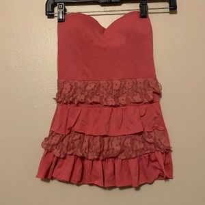 Wet seal XS ruffle tube top